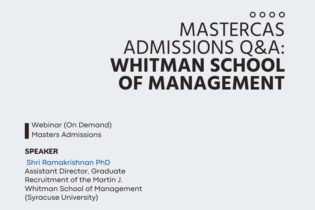 Whitman School of Management - Admissions Q&A